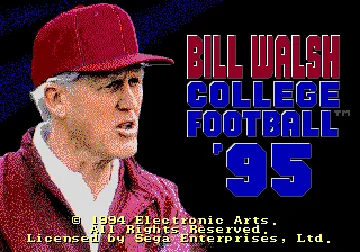 Bill Walsh College Football 95 (USA) screen shot title